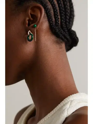 Mateo 14-karat Gold Malachite Earrings | Thumbnail 4 Mateo 14-karat Gold Malachite Earrings | Thumbnail 4