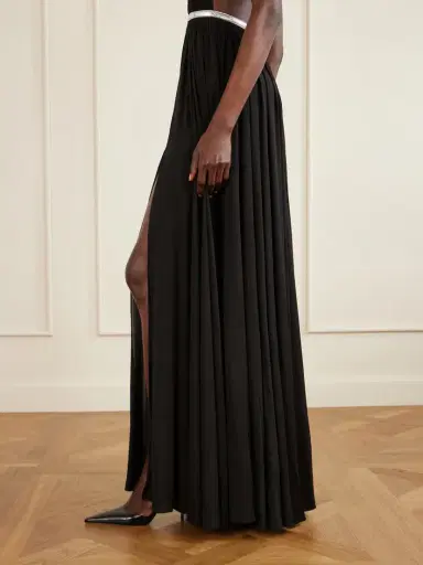 Alaïa Pleated Metallic Elaphe-trimmed Jersey Gown | Thumbnail 5 Alaïa Pleated Metallic Elaphe-trimmed Jersey Gown | Thumbnail 5