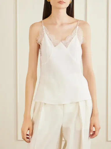 Sharon Wauchob Capucines Scalloped Lace-trimmed Silk Crepe De Chine Camisole | Thumbnail 3 Sharon Wauchob Capucines Scalloped Lace-trimmed Silk Crepe De Chine Camisole | Thumbnail 3