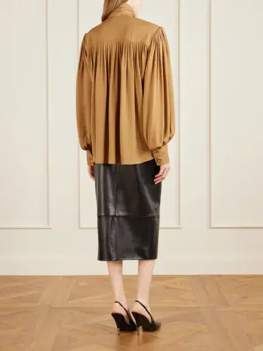 Khaite Vali Pussy-bow Silk-georgette Blouse | Thumbnail 4 Khaite Vali Pussy-bow Silk-georgette Blouse | Thumbnail 4