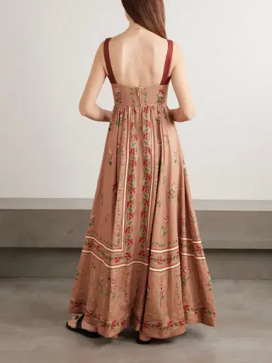 Agua by Agua Bendita Jaspe Floral-printed Linen Maxi Dress | Thumbnail 3 Agua by Agua Bendita Jaspe Floral-printed Linen Maxi Dress | Thumbnail 3
