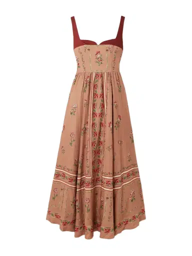 Agua by Agua Bendita Jaspe Floral-printed Linen Maxi Dress | Thumbnail 1 Agua by Agua Bendita Jaspe Floral-printed Linen Maxi Dress | Thumbnail 1