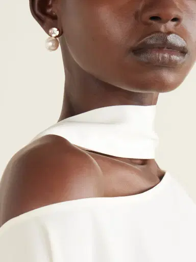 Jennifer Behr Nina Gold-tone Crystal And Pearl Earrings | Thumbnail 2 Jennifer Behr Nina Gold-tone Crystal And Pearl Earrings | Thumbnail 2