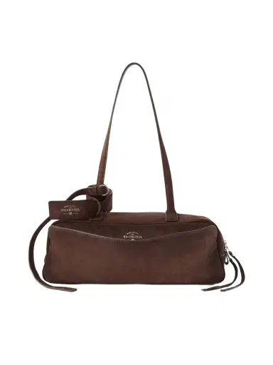 Balenciaga Carrie Small Suede Shoulder Bag | Thumbnail 1 Balenciaga Carrie Small Suede Shoulder Bag | Thumbnail 1