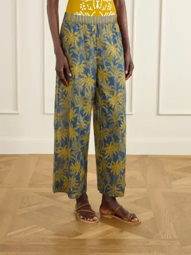Eres Itinerant Printed Cotton-voile Straight-leg Pants | Thumbnail 3 Eres Itinerant Printed Cotton-voile Straight-leg Pants | Thumbnail 3