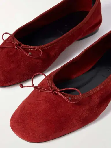 aeyde Tiby Bow-detailed Suede Ballet Flats | Thumbnail 4 aeyde Tiby Bow-detailed Suede Ballet Flats | Thumbnail 4