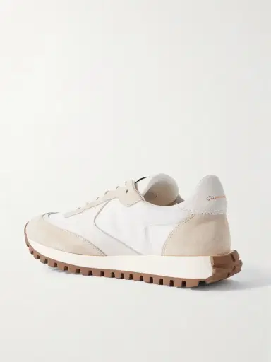 Gianvito Rossi Gravel Suede, Leather And Shell Sneakers | Thumbnail 3 Gianvito Rossi Gravel Suede, Leather And Shell Sneakers | Thumbnail 3