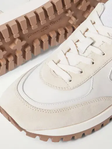 Gianvito Rossi Gravel Suede, Leather And Shell Sneakers | Thumbnail 4 Gianvito Rossi Gravel Suede, Leather And Shell Sneakers | Thumbnail 4