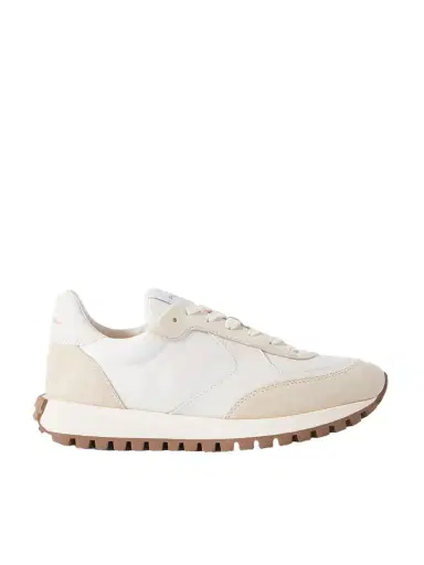 Gianvito Rossi Gravel Suede, Leather And Shell Sneakers | Thumbnail 1 Gianvito Rossi Gravel Suede, Leather And Shell Sneakers | Thumbnail 1