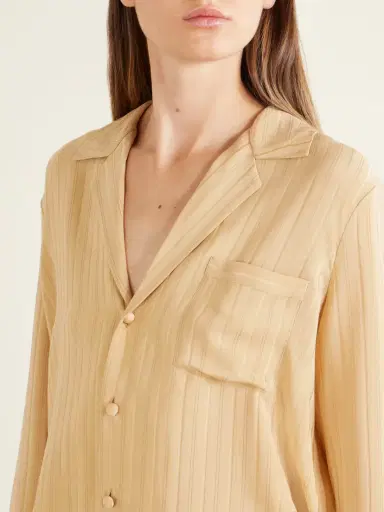 Saint Laurent Striped Silk-jacquard Shirt | Thumbnail 4 Saint Laurent Striped Silk-jacquard Shirt | Thumbnail 4