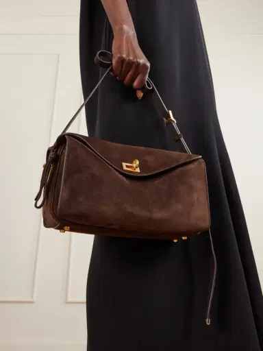 Balenciaga Le 7 Suede Shoulder Bag | Thumbnail 2 Balenciaga Le 7 Suede Shoulder Bag | Thumbnail 2