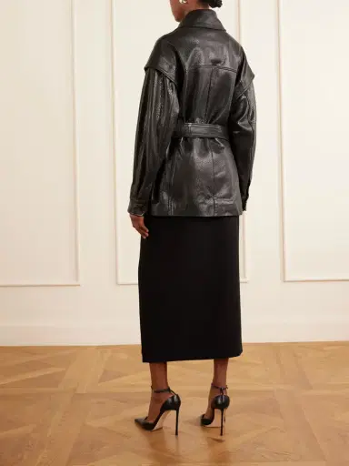 Nour Hammour Perrin Belted Full-grain Jacket | Thumbnail 3 Nour Hammour Perrin Belted Full-grain Jacket | Thumbnail 3