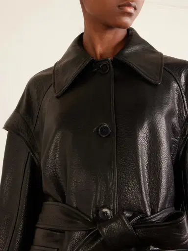 Nour Hammour Perrin Belted Full-grain Jacket | Thumbnail 4 Nour Hammour Perrin Belted Full-grain Jacket | Thumbnail 4