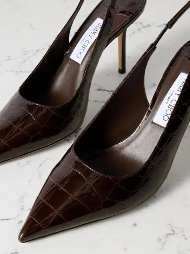 Jimmy Choo Love 85 Croc-effect Leather Slingback Pumps | Thumbnail 4 Jimmy Choo Love 85 Croc-effect Leather Slingback Pumps | Thumbnail 4