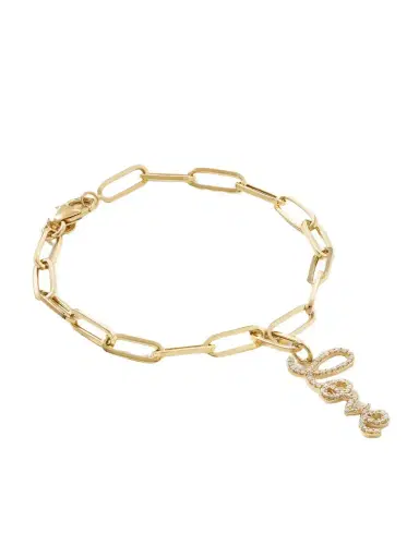 Sydney Evan Medium Love 14-karat Gold Diamond Bracelet | Thumbnail 1 Sydney Evan Medium Love 14-karat Gold Diamond Bracelet | Thumbnail 1