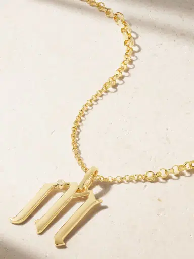 Foundrae Initials 18-karat Gold Diamond Pendant | Thumbnail 4 Foundrae Initials 18-karat Gold Diamond Pendant | Thumbnail 4