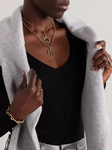Foundrae Initials 18-karat Gold Diamond Pendant | Thumbnail 5 Foundrae Initials 18-karat Gold Diamond Pendant | Thumbnail 5