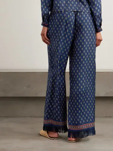 DÔEN Lavon Fringed Paisley-print Silk Straight-leg Pants | Thumbnail 3 DÔEN Lavon Fringed Paisley-print Silk Straight-leg Pants | Thumbnail 3