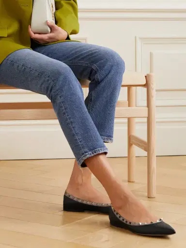Valentino Garavani Rockstud Leather Point-toe Flats | Thumbnail 2 Valentino Garavani Rockstud Leather Point-toe Flats | Thumbnail 2