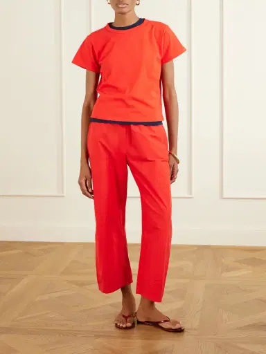 LESET Kyoto Cotton-poplin Low-rise Wide-leg Pants | Thumbnail 2 LESET Kyoto Cotton-poplin Low-rise Wide-leg Pants | Thumbnail 2