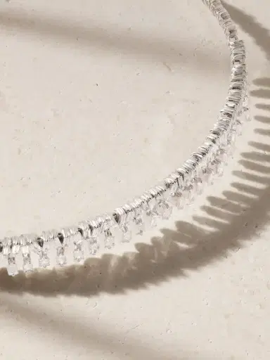 Suzanne Kalan 18-karat White Gold Diamond Necklace | Thumbnail 4 Suzanne Kalan 18-karat White Gold Diamond Necklace | Thumbnail 4