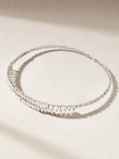 Suzanne Kalan 18-karat White Gold Diamond Necklace | Thumbnail 1 Suzanne Kalan 18-karat White Gold Diamond Necklace | Thumbnail 1