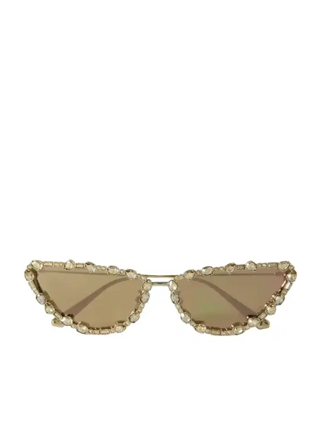 Missdior B1u Cat-eye Crystal-embellished Gold-tone Sunglasses Missdior B1u Cat-eye Crystal-embellished Gold-tone Sunglasses