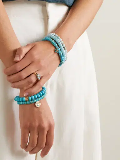 Sydney Evan Eye 14-karat Gold Turquoise Bracelet - Sky blue | Thumbnail 5 Sydney Evan Eye 14-karat Gold Turquoise Bracelet - Sky blue | Thumbnail 5