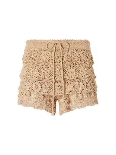 Loewe + Paula’s Ibiza Ruffled Crocheted Cotton Drawstring Shorts | Thumbnail 1 Loewe + Paula’s Ibiza Ruffled Crocheted Cotton Drawstring Shorts | Thumbnail 1