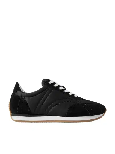 TOTEME Sport Suede-trimmed Shell Sneakers | Thumbnail 1 TOTEME Sport Suede-trimmed Shell Sneakers | Thumbnail 1