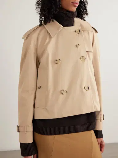 Burberry Double-breasted Cotton-gabardine Trench Coat - Beige | Thumbnail 3 Burberry Double-breasted Cotton-gabardine Trench Coat - Beige | Thumbnail 3
