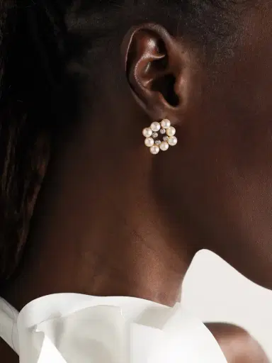 Mateo 14-karat Yellow And White Gold, Pearl And Diamond Earrings | Thumbnail 2 Mateo 14-karat Yellow And White Gold, Pearl And Diamond Earrings | Thumbnail 2
