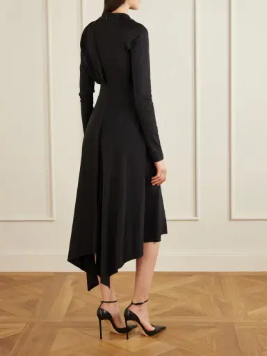 Victoria Beckham Gathered Crepe Midi Dress | Thumbnail 3 Victoria Beckham Gathered Crepe Midi Dress | Thumbnail 3