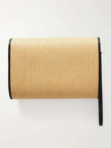 TOTEME Travel Leather-trimmed Raffia Clutch | Thumbnail 4 TOTEME Travel Leather-trimmed Raffia Clutch | Thumbnail 4