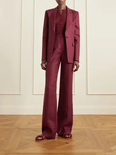 Gabriela Hearst Vesta Wool, Silk And Linen-blend Flared Pants | Thumbnail 2 Gabriela Hearst Vesta Wool, Silk And Linen-blend Flared Pants | Thumbnail 2