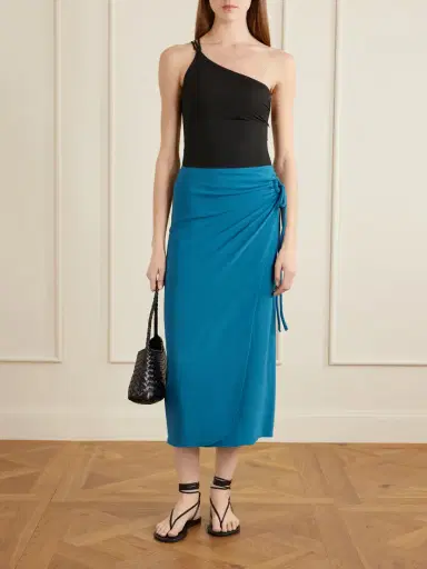 Max Mara Beachwear Gathered Jersey Wrap-effect Maxi Skirt | Thumbnail 2 Max Mara Beachwear Gathered Jersey Wrap-effect Maxi Skirt | Thumbnail 2