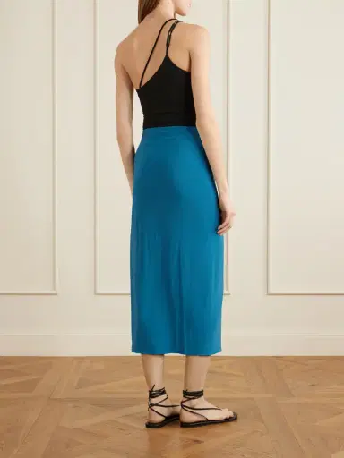 Max Mara Beachwear Gathered Jersey Wrap-effect Maxi Skirt | Thumbnail 3 Max Mara Beachwear Gathered Jersey Wrap-effect Maxi Skirt | Thumbnail 3
