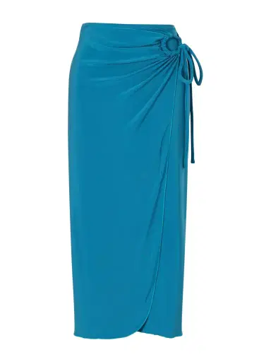 Max Mara Beachwear Gathered Jersey Wrap-effect Maxi Skirt | Thumbnail 1 Max Mara Beachwear Gathered Jersey Wrap-effect Maxi Skirt | Thumbnail 1