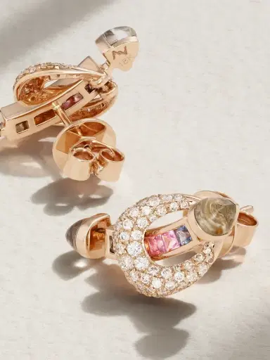 Ananya Chakra 18-karat Rose Gold Multi-stone Earrings | Thumbnail 3 Ananya Chakra 18-karat Rose Gold Multi-stone Earrings | Thumbnail 3