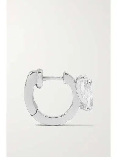 Repossi Serti Sur Vide 14-karat White Gold Diamond Single Earring | Thumbnail 3 Repossi Serti Sur Vide 14-karat White Gold Diamond Single Earring | Thumbnail 3