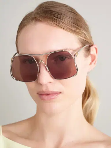 Miu Miu Eyewear Square-frame Silver-tone Sunglasses | Thumbnail 2 Miu Miu Eyewear Square-frame Silver-tone Sunglasses | Thumbnail 2