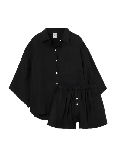 Deiji Studios 03 Linen Shirt And Shorts Set | Thumbnail 1 Deiji Studios 03 Linen Shirt And Shorts Set | Thumbnail 1