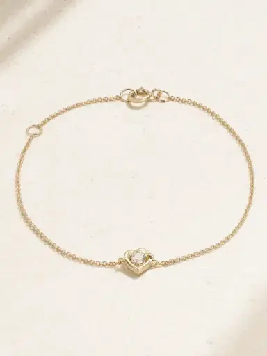 STONE AND STRAND Tie The Knot 10-karat Gold Diamond Bracelet | Thumbnail 1 STONE AND STRAND Tie The Knot 10-karat Gold Diamond Bracelet | Thumbnail 1