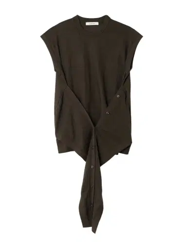 Lemaire Asymmetric Draped Wool-blend Top | Thumbnail 1 Lemaire Asymmetric Draped Wool-blend Top | Thumbnail 1