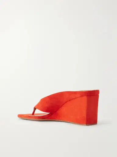 Alaïa Tong 75 Suede Wedge Sandals | Thumbnail 3 Alaïa Tong 75 Suede Wedge Sandals | Thumbnail 3