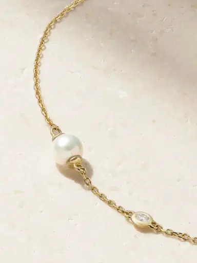 Mateo 14-karat Gold, Pearl And Diamond Bracelet | Thumbnail 4 Mateo 14-karat Gold, Pearl And Diamond Bracelet | Thumbnail 4