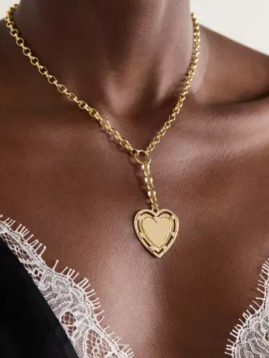 Foundrae Heart Token Love 18-karat Gold Diamond Necklace | Thumbnail 2 Foundrae Heart Token Love 18-karat Gold Diamond Necklace | Thumbnail 2