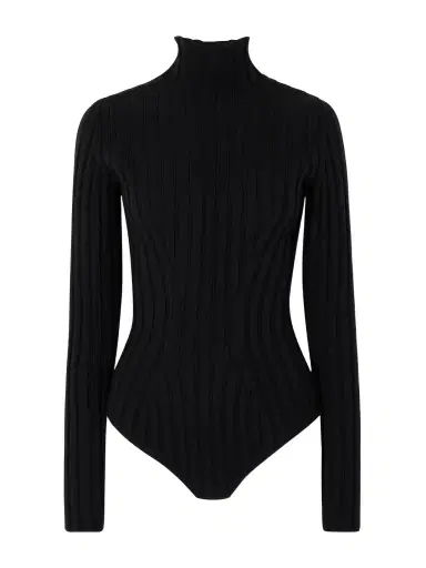 Alaïa Ribbed Wool Turtleneck Bodysuit | Thumbnail 1 Alaïa Ribbed Wool Turtleneck Bodysuit | Thumbnail 1