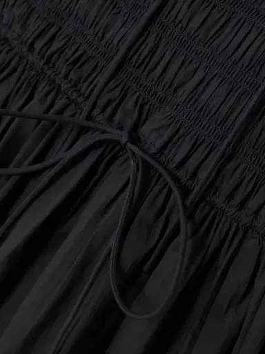 DÔEN Emmaretta Tie-detailed Shirred Organic Cotton-voile Midi Dress | Thumbnail 4 DÔEN Emmaretta Tie-detailed Shirred Organic Cotton-voile Midi Dress | Thumbnail 4