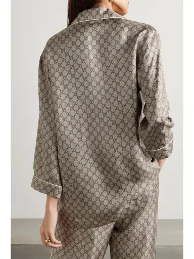 Gucci Silk-satin Jacquard Shirt | Thumbnail 3 Gucci Silk-satin Jacquard Shirt | Thumbnail 3